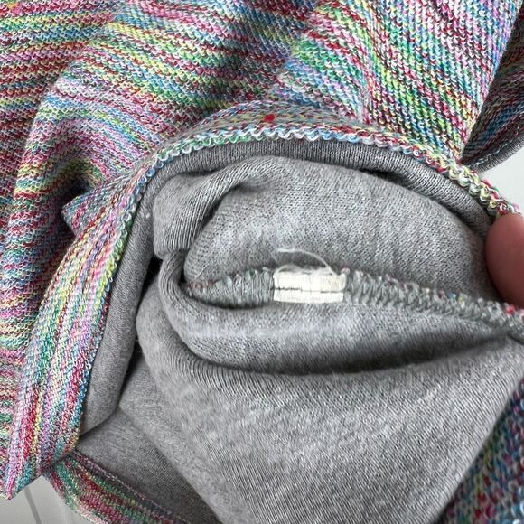 Anthropologie Saturday Sunday Sweatshirt Top Small Cropped Rainbow Short Sleeve - Picture 3 of 8